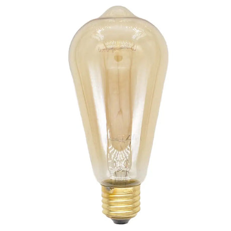 Vintage-style light bulb on a white background