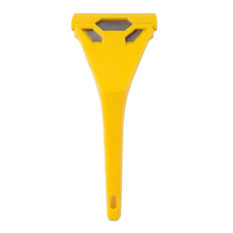 Yellow window scraper on a white background