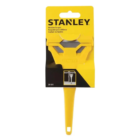 Stanley window scraper in yellow packaging on a white background