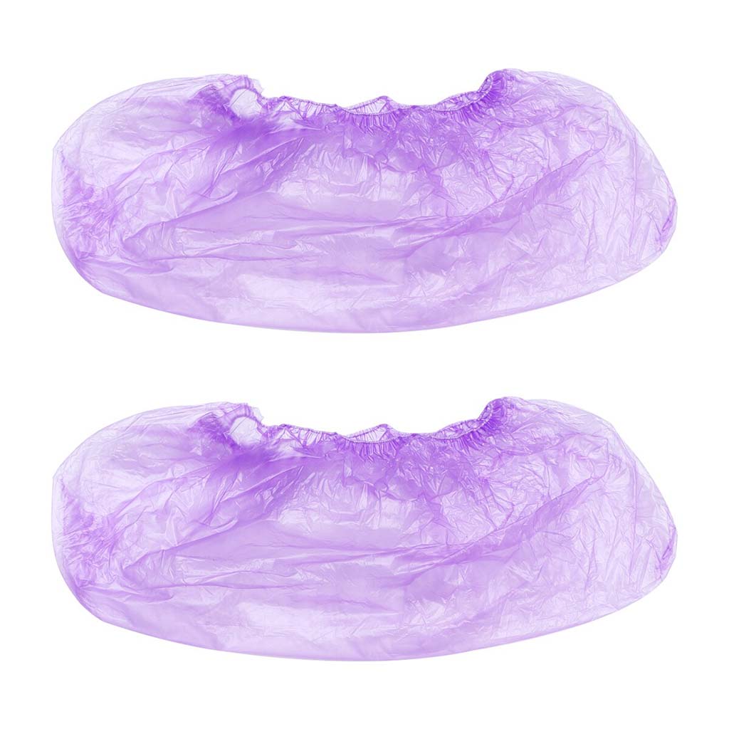 SUNUO Disposable Plastic Shoe Cover 60 Pairs Purple 36x15cm