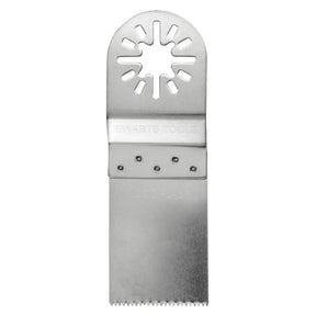 A silver metallic reciprocating saw blade attachment with a star-shaped cutout at the top and a serrated edge at the bottom, shown on a plain white background. The brand name 'SWARTS TOOLS' is embossed on the blade.