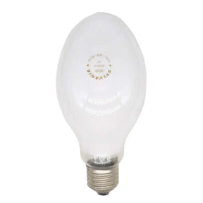 White light bulb on a white background