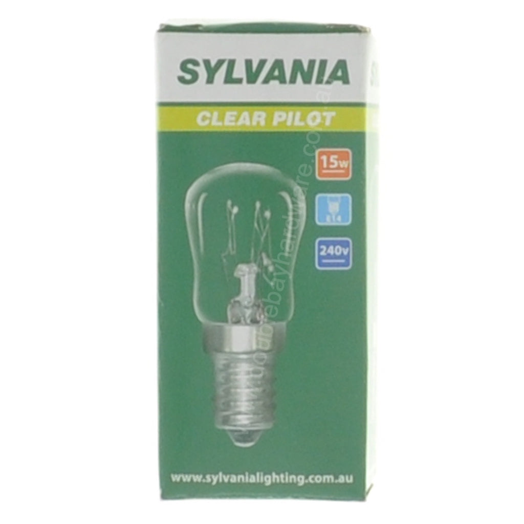 SYLVANIA Pilot Incandescent Light Bulb E14 240V 15W Clear 206090