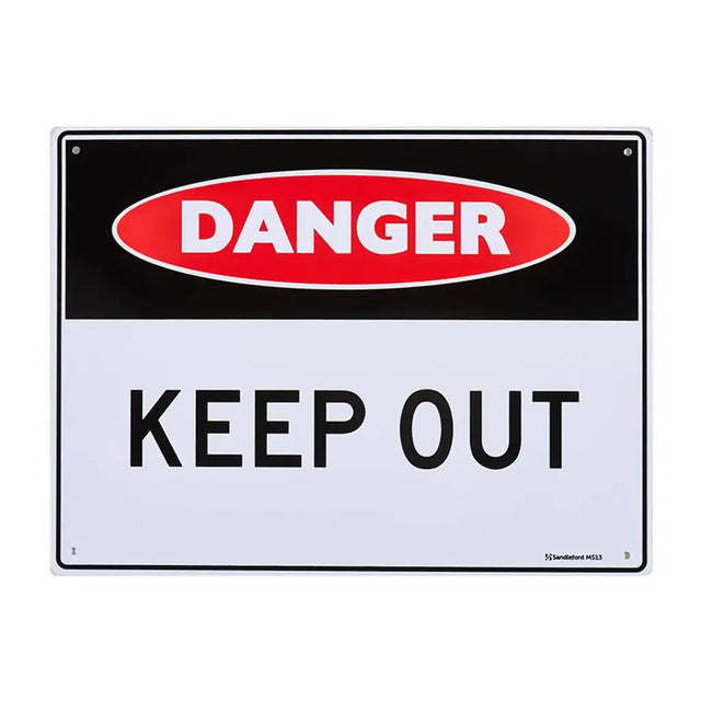 Sandleford Medium Sign DANGER KEEP OUT 300x225x1mm
