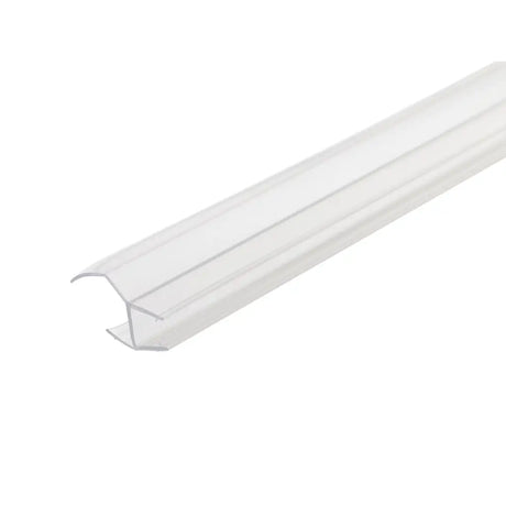 White plastic strip on a white background