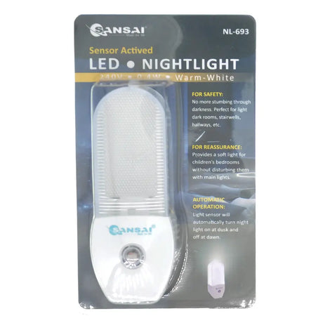 Gansai sensor activated LED nightlight packaging on a white background