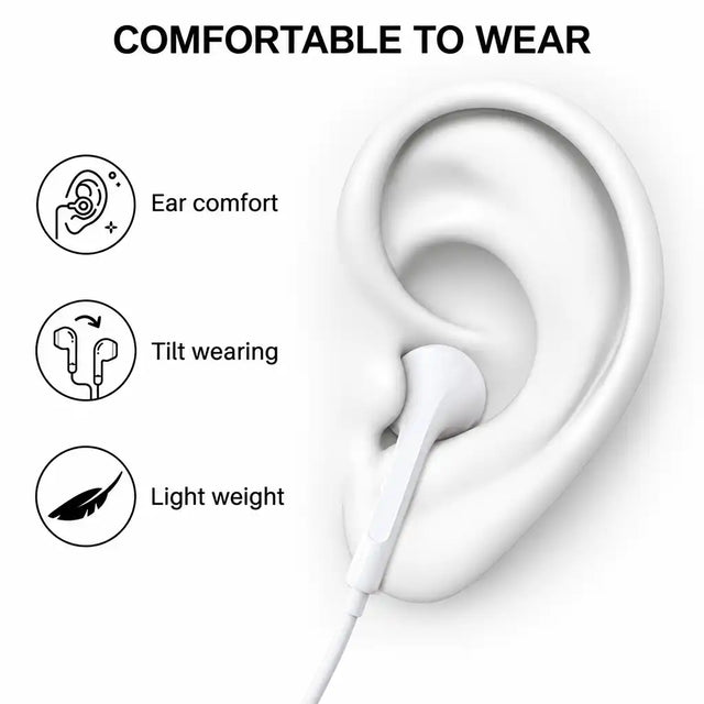 Sansai Lightning Headphones for iPhone with Mic & Volume Control