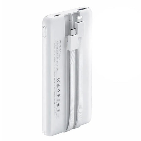 White power bank on a white background