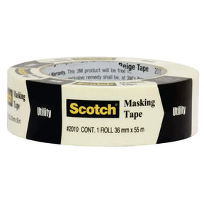 Scotch masking tape roll on a white background
