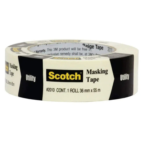 Scotch masking tape roll on a white background