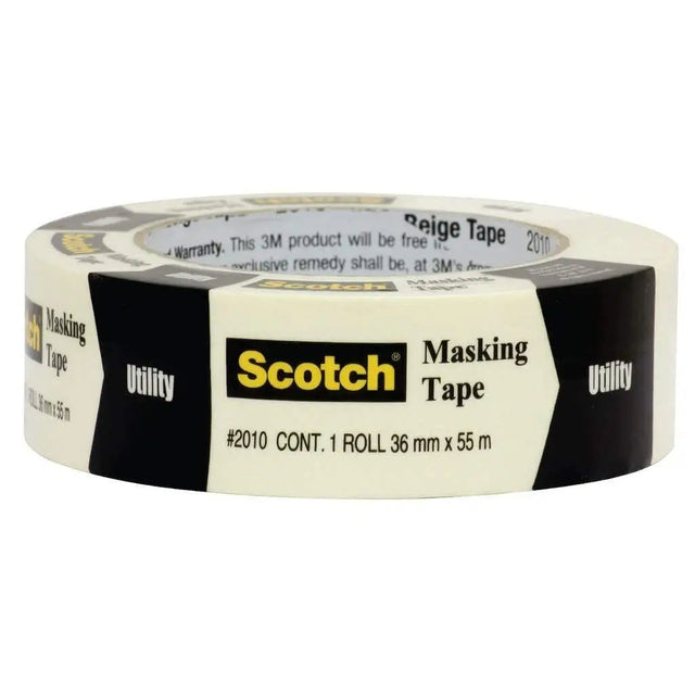 Scotch masking tape roll on a white background