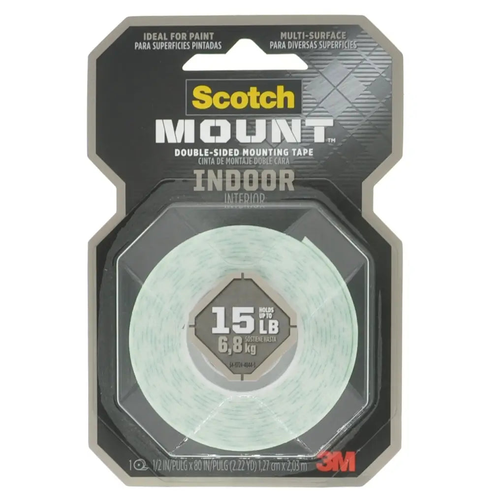 Scotch Mount double-sided mounting tape packaging on a white background