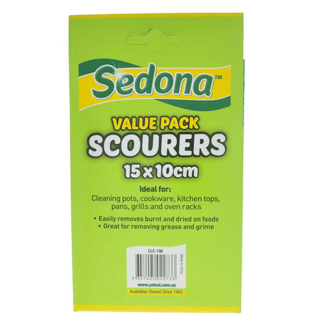 Sedona Heavy Duty Scourers Value Pack 15x10cm 8Pcs CLE-196