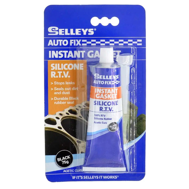 Selleys Auto Fix silicone R.T.V. instant gasket packaging on a white background