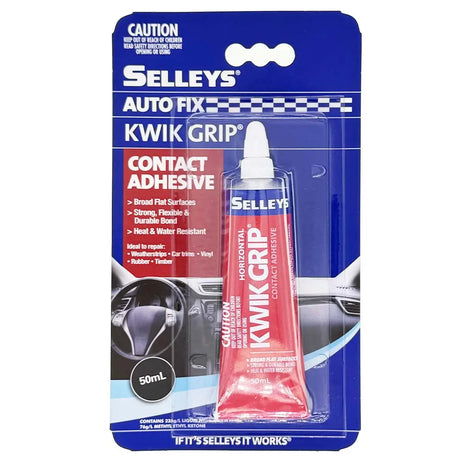 Selleys Kwik Grip contact adhesive packaging on a white background