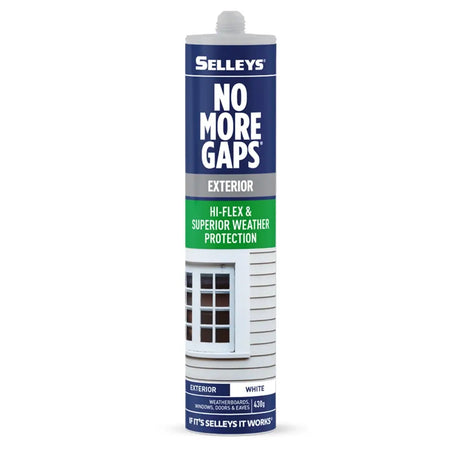 Selleys No More Gaps exterior sealant tube on a white background