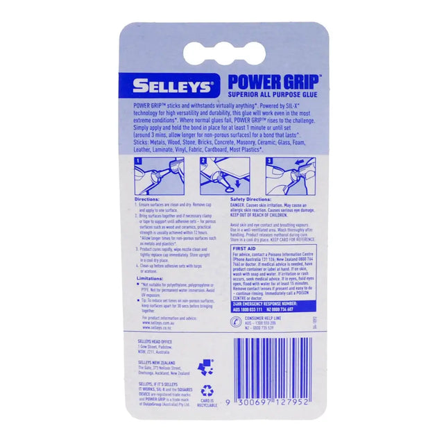 Selleys Power Grip all purpose glue packaging on a white background
