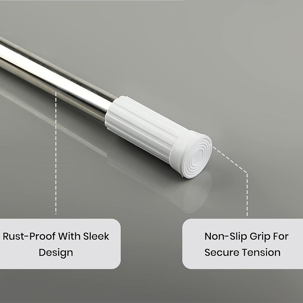 Shower Curtain Rod Spring Extendable 110-200cm