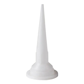 White cone-shaped object on a white background