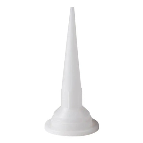 White cone-shaped object on a white background