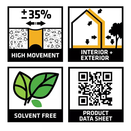 Set of icons and a QR code on a white background