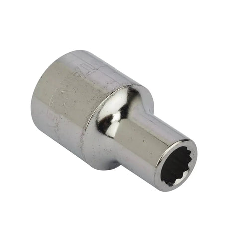 Metal socket bit on a white background