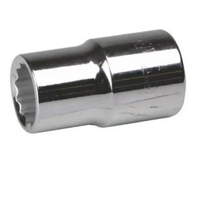 Metal socket tool on a white background