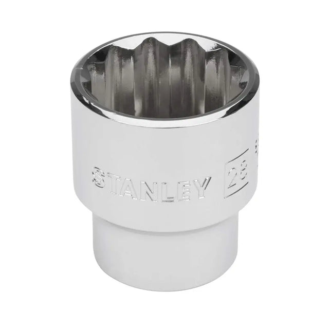 Metal socket tool with Stanley branding on a white background