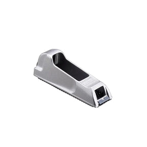 White electronic device with a black component on a white background