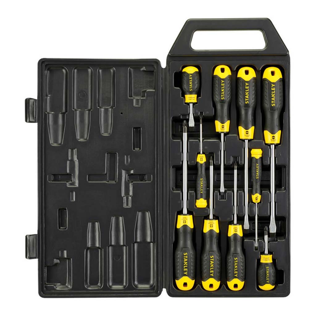 Stanley Cushion Grip Philips Slotted Screwdriver Set 10Pcs 65005