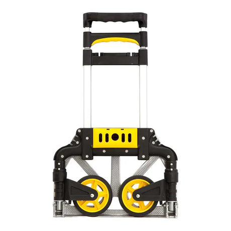 Black and yellow folding cart on a white background
