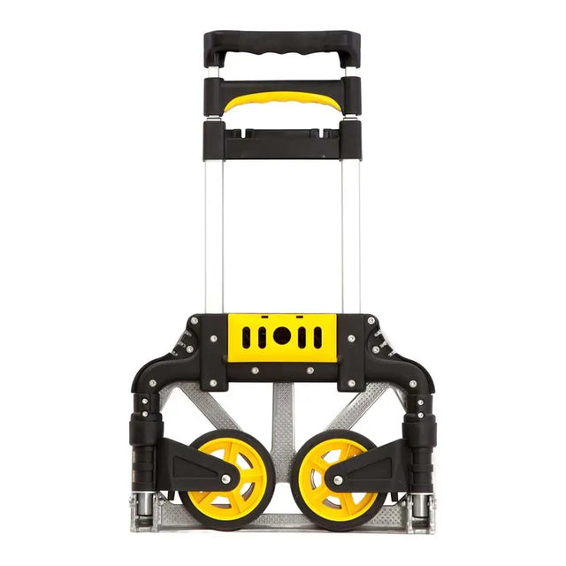 Black and yellow folding cart on a white background