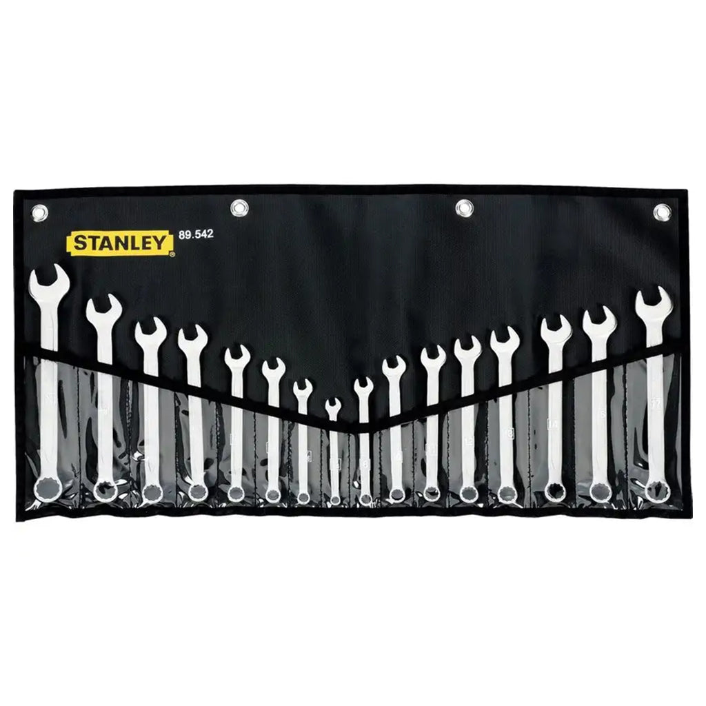 Stanley Metric & A/F Combination Spanner Set 16 Piece 89-542