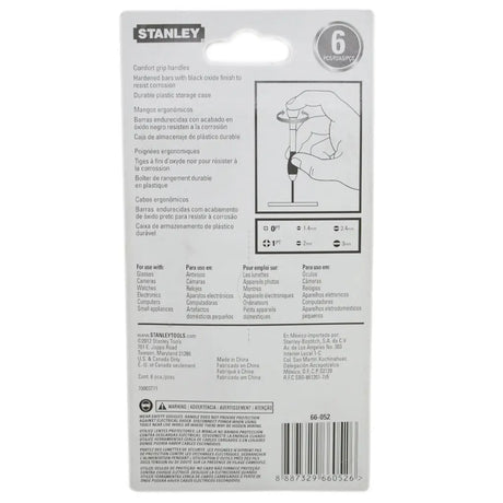 Stanley product packaging with text and graphics on a white background