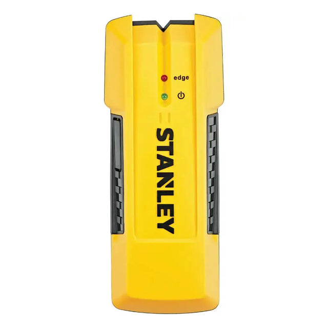 Yellow Stanley tool on a white background
