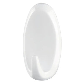 White circular object on a white background