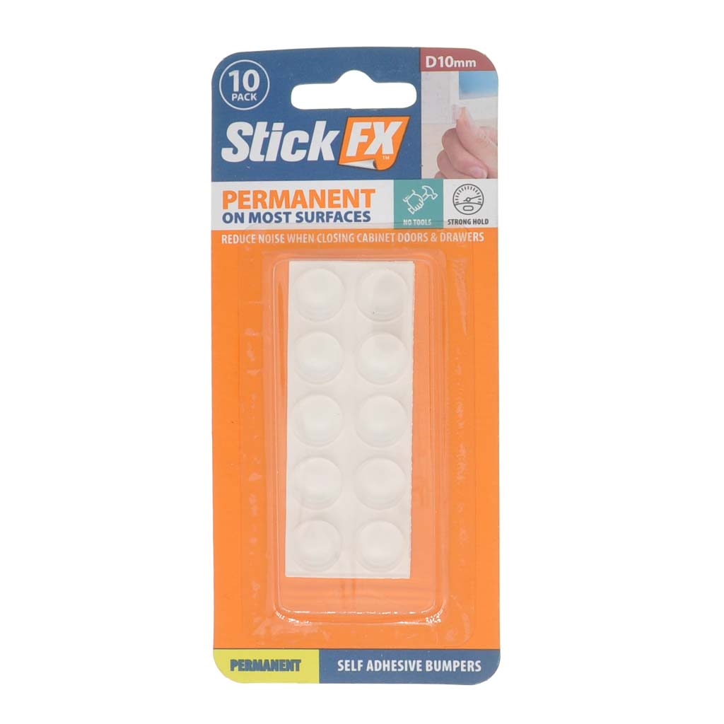 StickFx Self Adhesive Clear Bumper 1cm 10Pcs HAR-213
