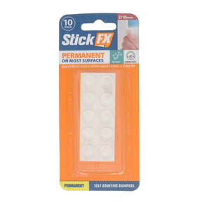 StickFx Self Adhesive Clear Bumper 1cm 10Pcs HAR-213