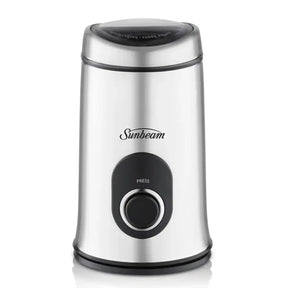Sunbeam coffee grinder on a white background