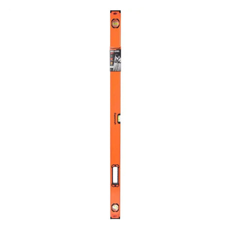 Orange level tool on a white background