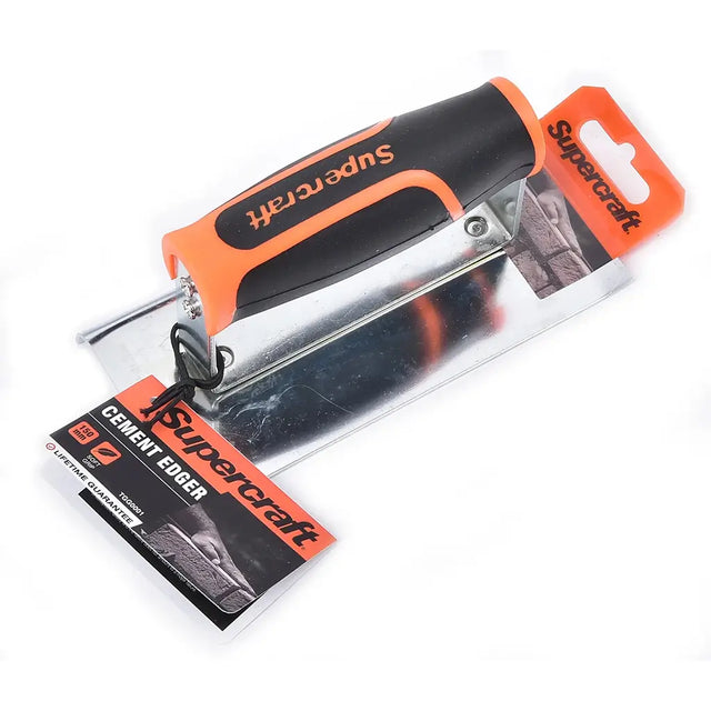 Supercraft cement edger tool with packaging on a white background