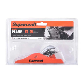 Supercraft block plane packaging on a white background