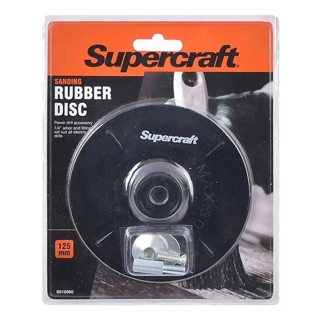 Supercraft sanding rubber disc packaging on a white background