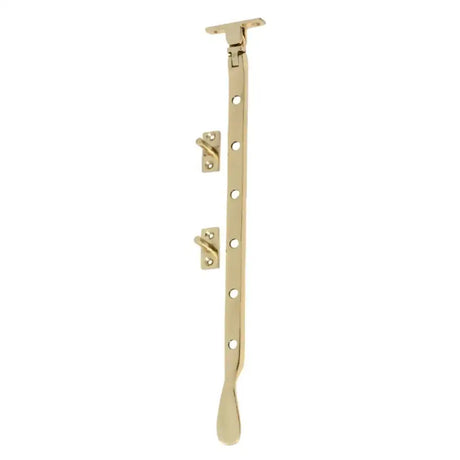 Superior Brass Casement Stay Bottom Fix Polished Brass 330mm 3016