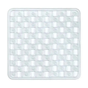 Clear silicone mat with grid pattern on a white background