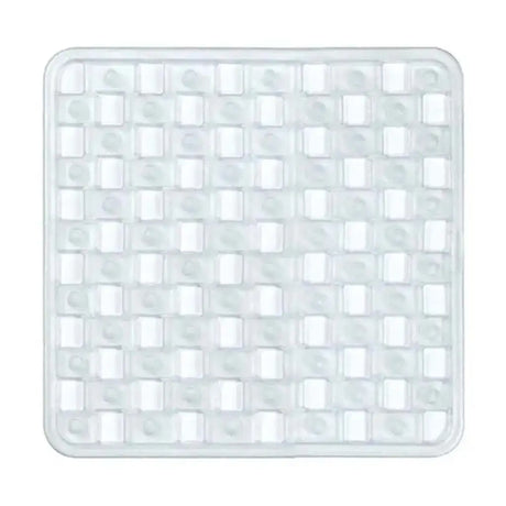 Clear silicone mat with grid pattern on a white background