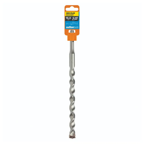 A 16.0-inch spiral twist drill bit with an orange and blue Sifton Tools retail header card, shown vertically against a plain white background.