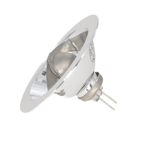 Light bulb with a white base on a white background