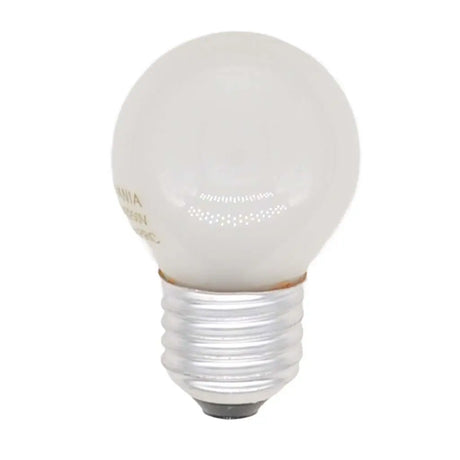 White light bulb on a white background