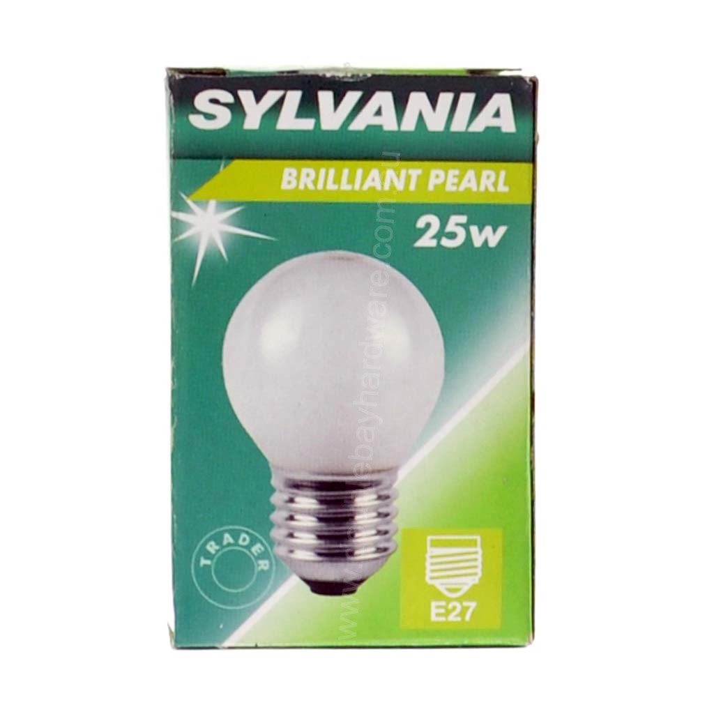 Sylvania Fancy Round Incandescent Light Bulb E27 240V 25W Pearl 603930P